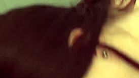 brunette babe bj and anal recorded in the restroom - mysexmobile