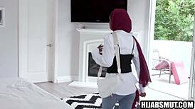 ebony muslim teen loses virginity to american guy in hardcore fuck
