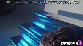 Big ass brunette teen strips naked, ripping clothes to reveal her perfect body and amazing tits.