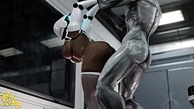 huge ass female robot getting plowed by hung alien part 3
