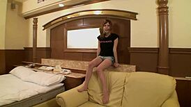 Blonde J-Girl Ayano Fujita Gets Off on Fingerplay and Creampie