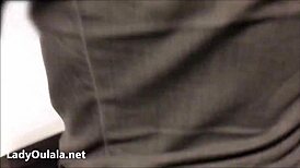 Exhibitionist gets fucked by waiter in restaurant toilets