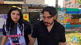 My team lost the game, but I still fucked my skinny Latina girlfriend hard