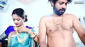Indian jamindar brothers share their four wives in a real gangbang with hindi audio