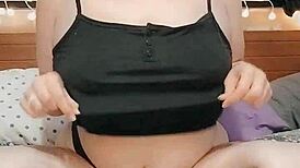 Ambe36dd teasing with big natural tits softly