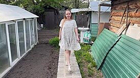 fucking a russian beauty in the countryside in nature