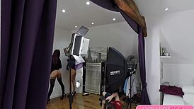 hungarian hotties amirah and sicilia suck and fuck on casting couch, squirting and licking wet pussies