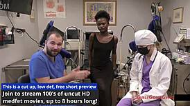 rina arems gets a detailed yearly checkup with spreading and gaping