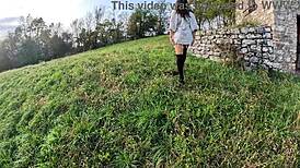 Bold Compilation Of Forest Walks, Loving The Thrill Of Being Watched By Strangers