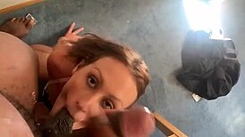 Vanessa Hastings sucks balls leading to BBC facial in amateur scene