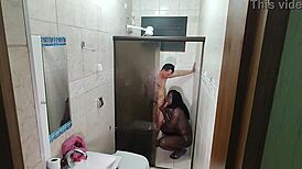 i got caught blowing an interracial creampie on hidden cam