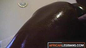 oiled up bbw ebony milfs grinding pussy & cumming hard in lesbian hookup