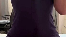 Stepmom helped cum stepson in lingerie