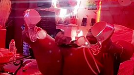 Two Dildos Filling Both Wet Holes