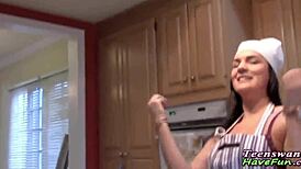 amateur teen 18+ performs spitting action