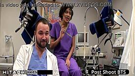 Freshman Jackie Banes Gets Mandatory Hitachi Orgasm From Nurse!