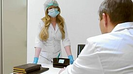 naughty nurse gets fucked hard by doctor in office