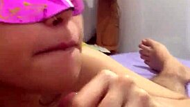 Marel69, University Student, Sucks Neighbor's Cum into Her Mouth