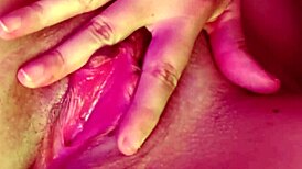 Pussy Masturbation With A Big Dildo Creamy Cumshot