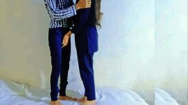 indian virgin gets fucked by boyfriend for first time after kissing