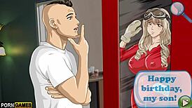 let's play perfect gift with blonde anal creampie and blowjob fun