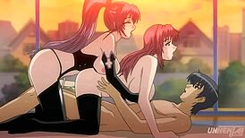 Hentai Threesome with Busty Step Sisters Subtitled