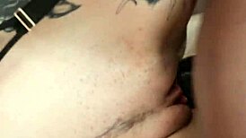 Tattooed Teacher Laps Spunk After DP Threesome