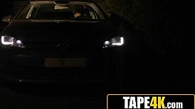 LUCKY DUDE CATCHES HIS GLAMOROUS MATURE NEIGHBOR MASTURBATING IN A CAR