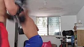 sometimes i do boxing or try to boxing amateur sparring training