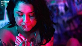 Latina lesbians indulge in foot worship and pussy licking with wet kisses