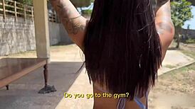 I spotted a hot fit girl on the beach and pounded her tight pussy in pov.