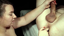 Wife Delivers Intense Morning Prostate Massage, Milking Husband's Gland with Tender Care