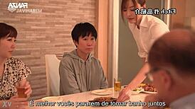 MILF SUCKS DAUGHTER'S FRIEND'S SMALL DICK IN SHOWER!