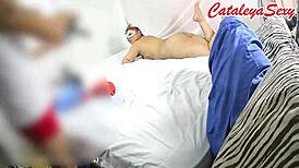 Latin Model Poses Naked in Dresses Then Fucks Photographer Backstage on Livestream