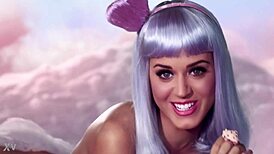 Why is Katy Perry naked and barefoot in this celebrity video, showing off her sexy feet?