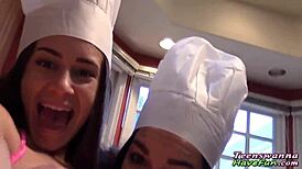 amateur teen 18+ performs spitting action