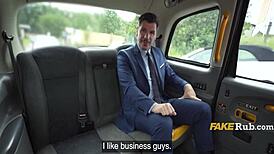 This amateur is getting fucked hard in the taxi, riding cowgirl on the back seat