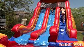 Outdoor Lesbians Lick Pussies And Have Fun!