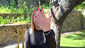 Beautiful Ashley Swallows Her Husband's Cock Deepthroat Style