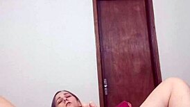 Solo Girl Fiercely Rubs Pussy And Penetrates Vagina With Huge Toy