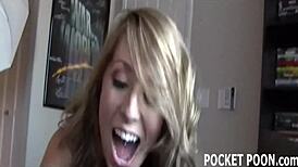 Toying tight pussy through torn pantyhose 😈