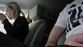 blonde flashes partying and sucks cock at outdoor event