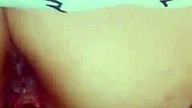 Skinny Colombian latina masturbates intensely.