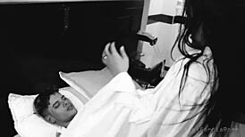 Intimate Scene In Black And White With Young Venezuelan Couple