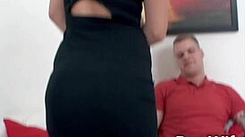 Nataly Real lustfully shows cuckold her love for cum