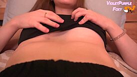 Big Tits Touching Until Orgasm From Modest Girl
