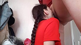 Teacher Seduces Student Into Pussy Licking