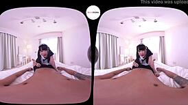 the japanese maid from jvrporn gently wakes you up with her big ass