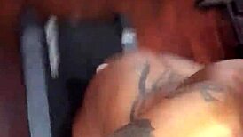 Black Ebony Cherokee Flaunts Big Ass in Workout on Treadmill