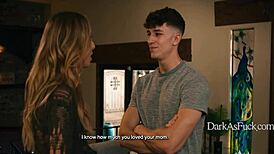 Blackmailed Petite Girl Bent Over by Bastard at Step Dad's Wake with Parker Ambrose and Millie Morgan